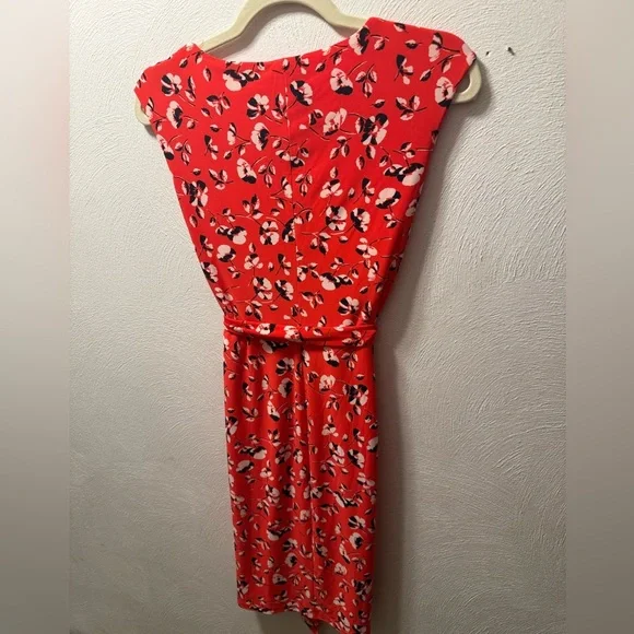 Lauren Ralph Lauren Red Floral Petite Dress 8P - Picture 3 of 5